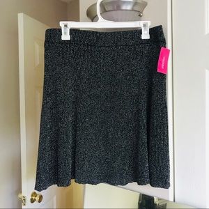 Black Glitter Thread Skirt